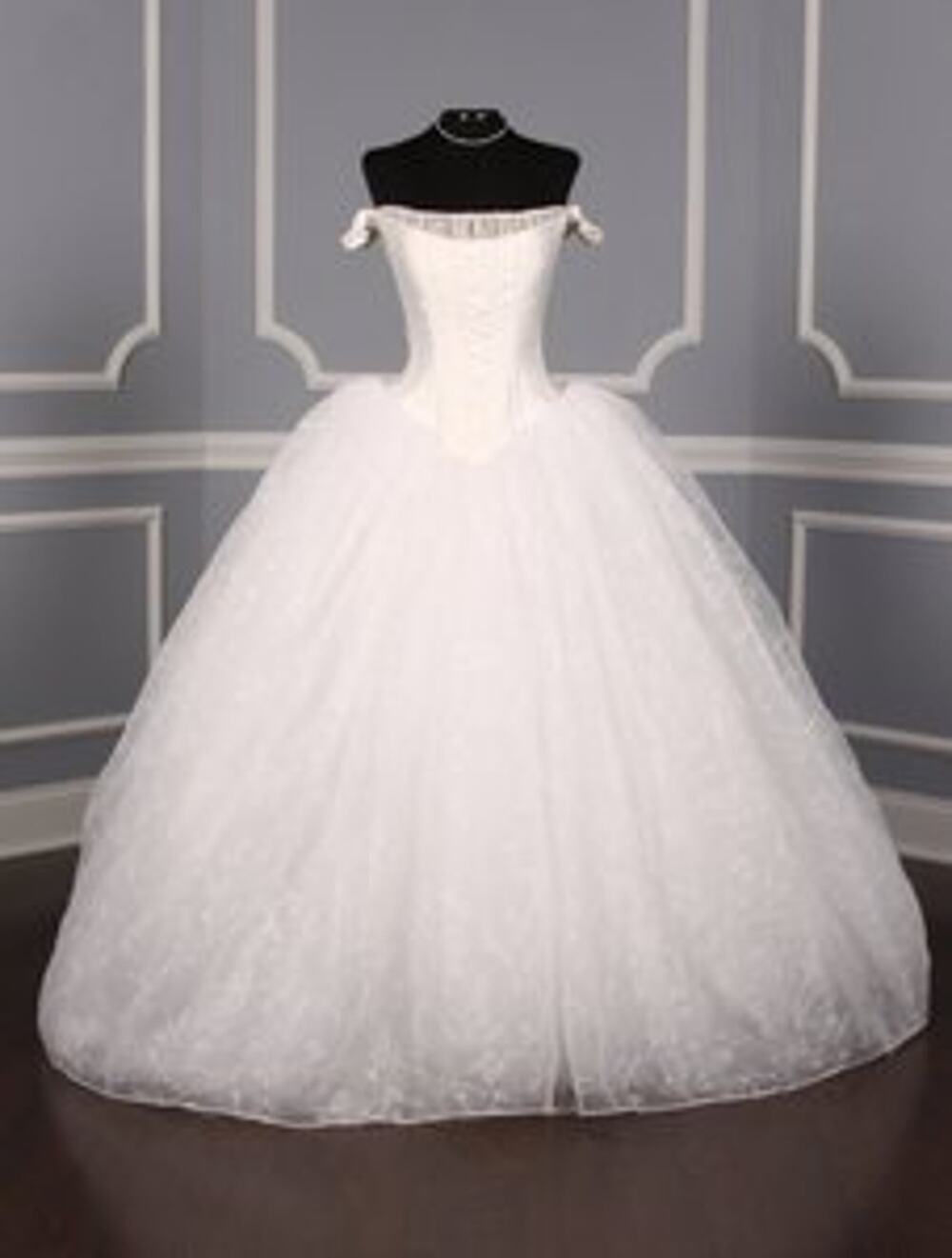 ST. PUCCHI Valentina Z114 White Cinderella Ballgown Wedding Dress Bridal Gown 10